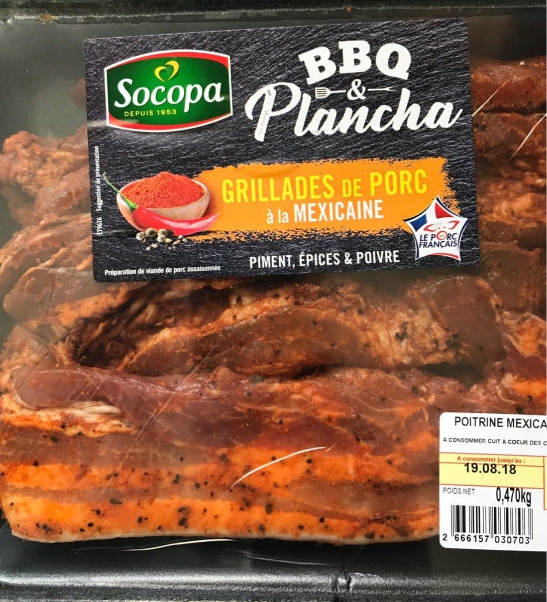 Socopa Grillades de Porc à la Mexicaine packshot