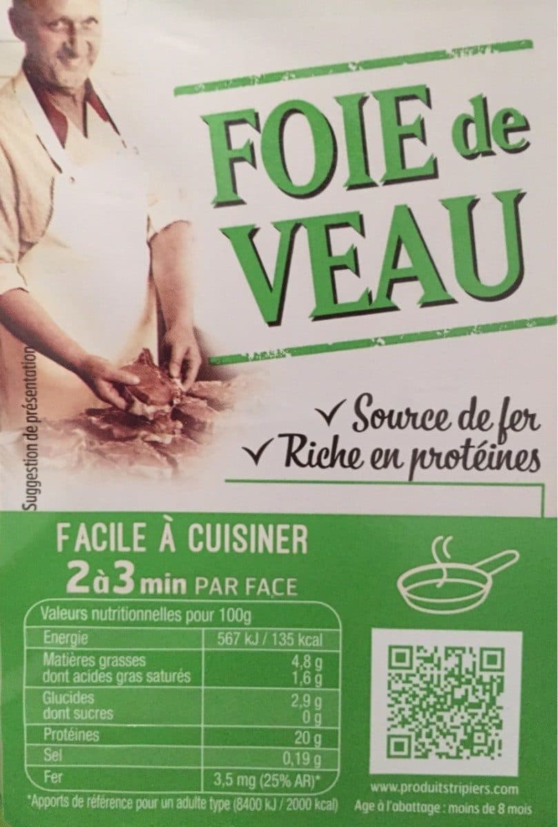 Open Food Facts Foie de veau packshot