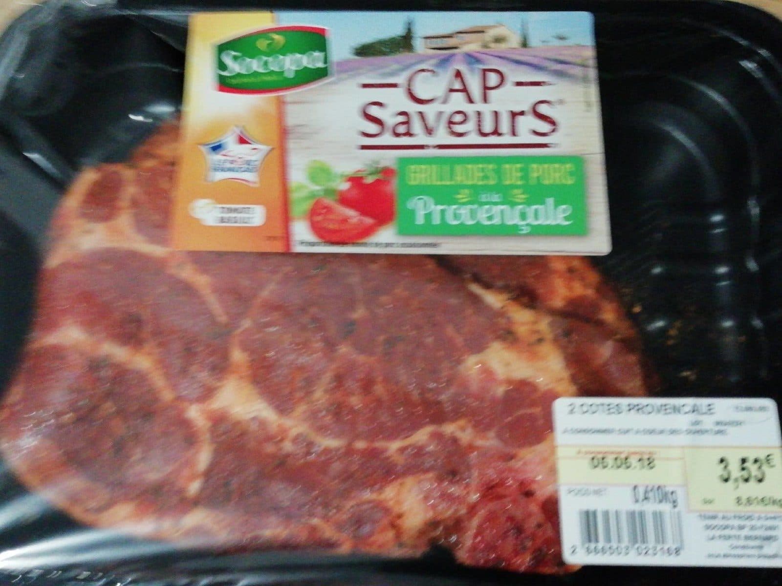 Open Food Facts Grillades de porc à la provençale packshot