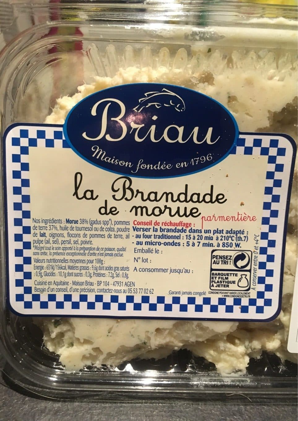 Briau La brandade de morue packshot
