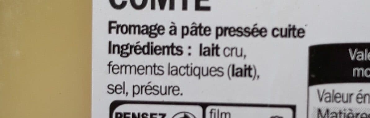 Open Food Facts Comté packshot