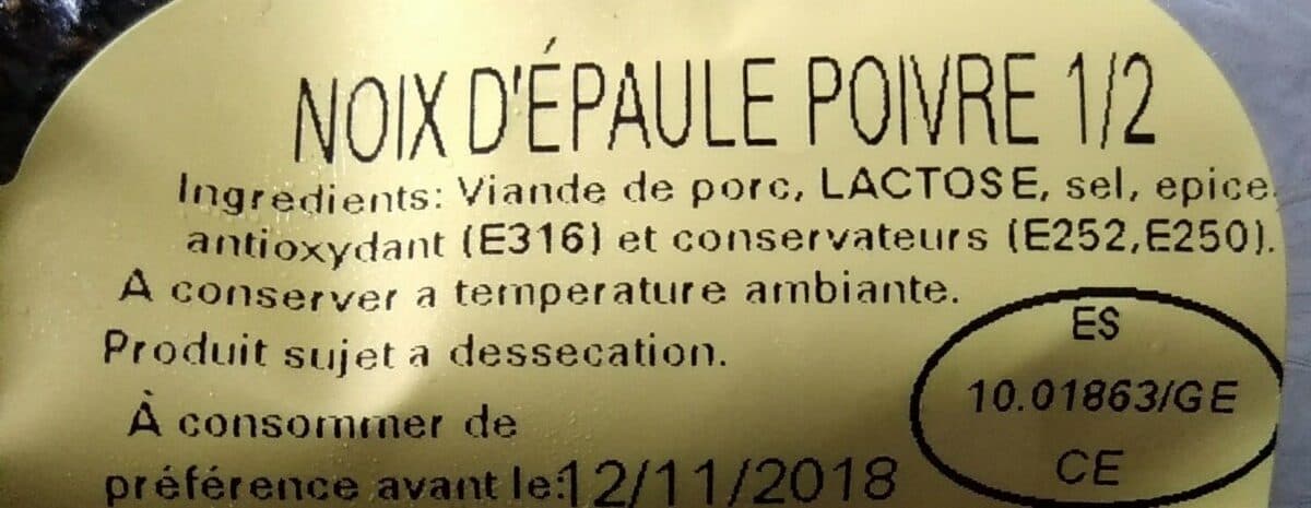 Open Food Facts Noix epaule poivre packshot