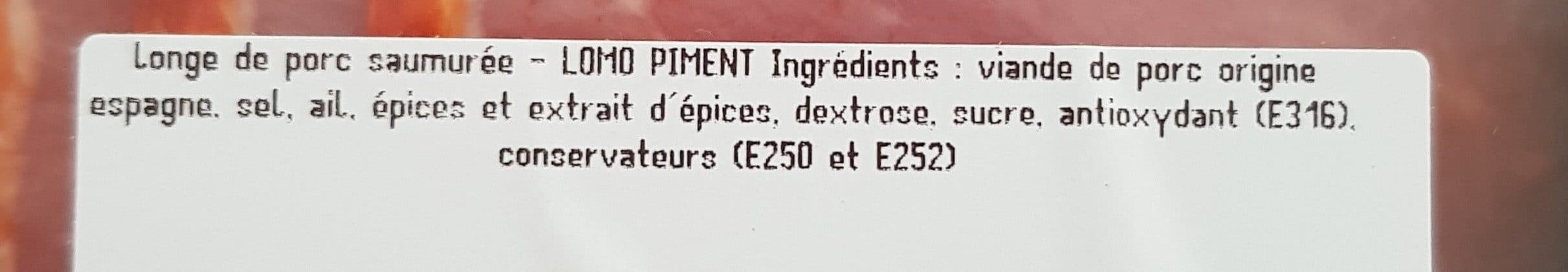 Hiruak Lomo au piment doux packshot