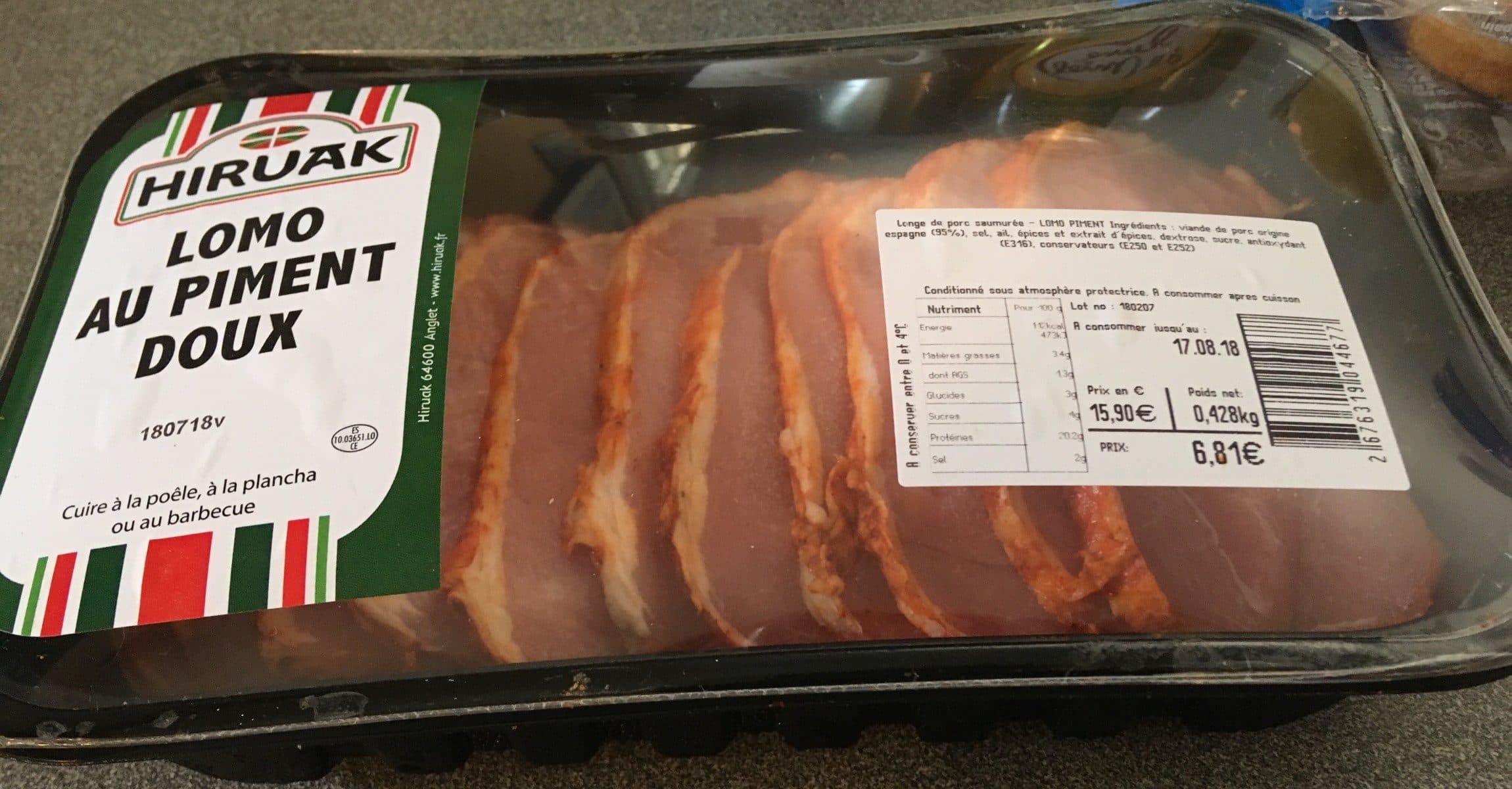 Open Food Facts Lomo au piment doux packshot