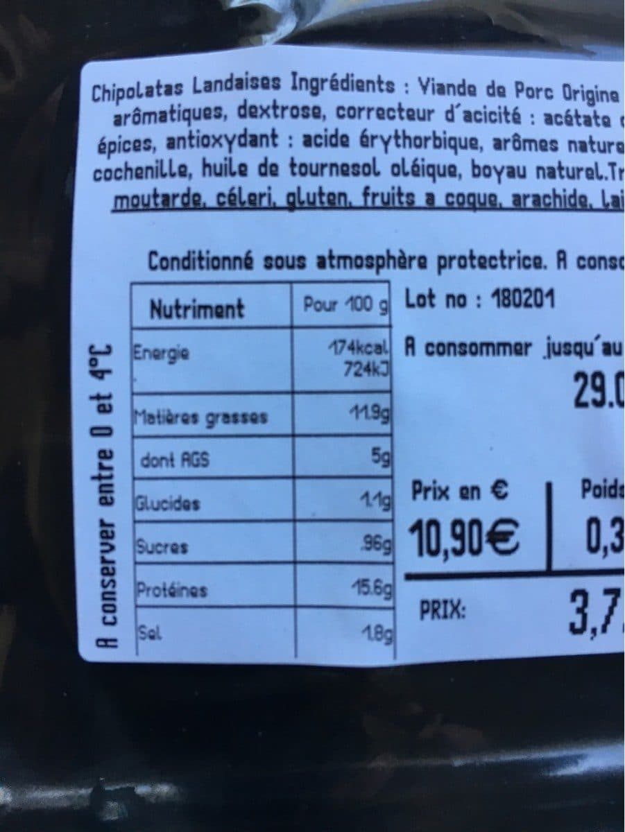Hiruak Chipolata façon landaise packshot