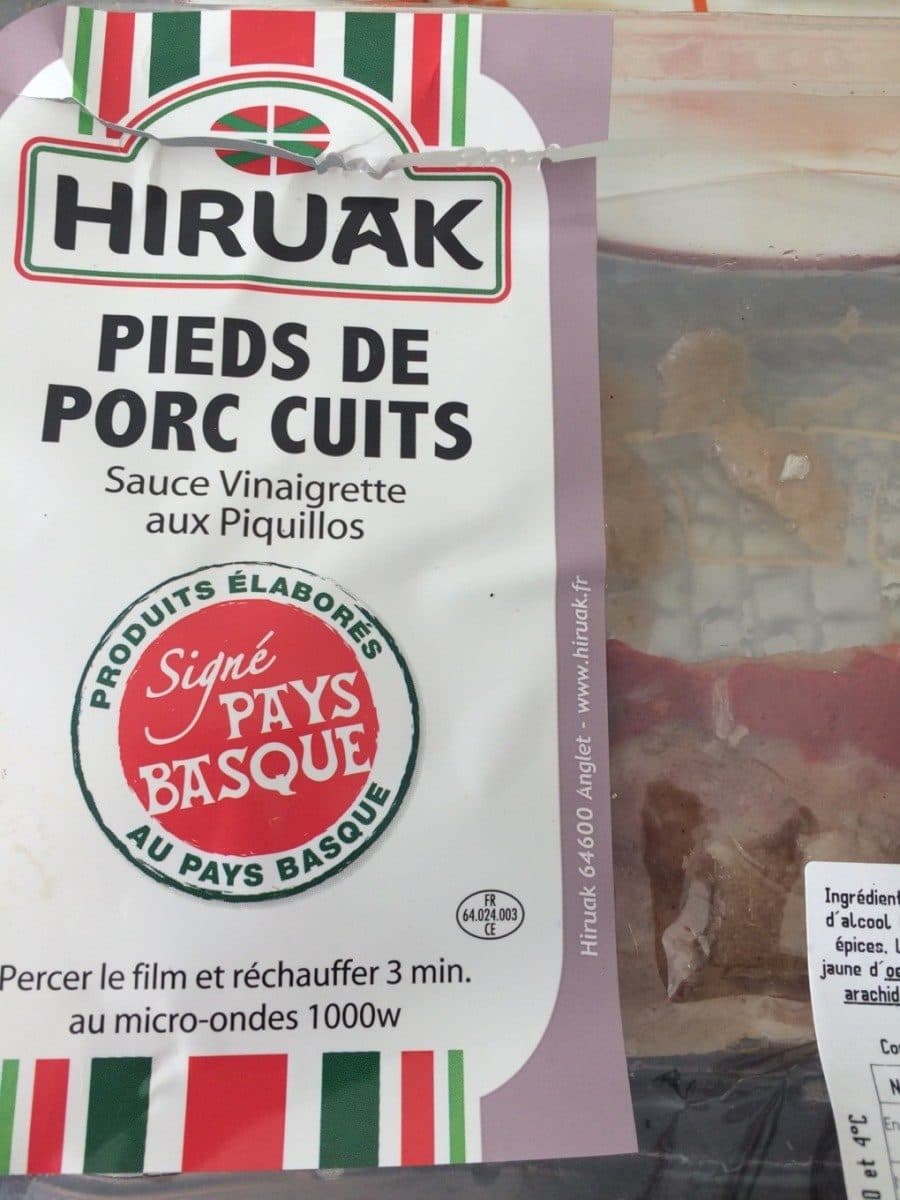 Open Food Facts Pieds de porc cuits packshot