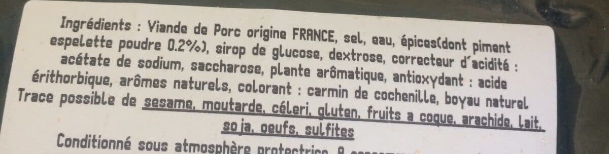Open Food Facts Chipolata basque packshot