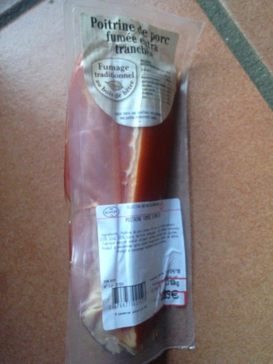 Open Food Facts Poitrine de porc fumée packshot