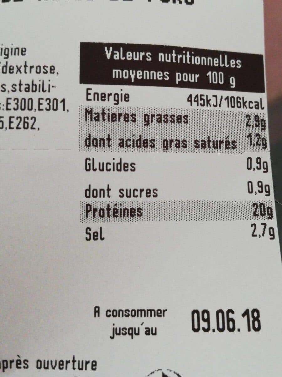Open Food Facts Talons de rôtis de porc packshot