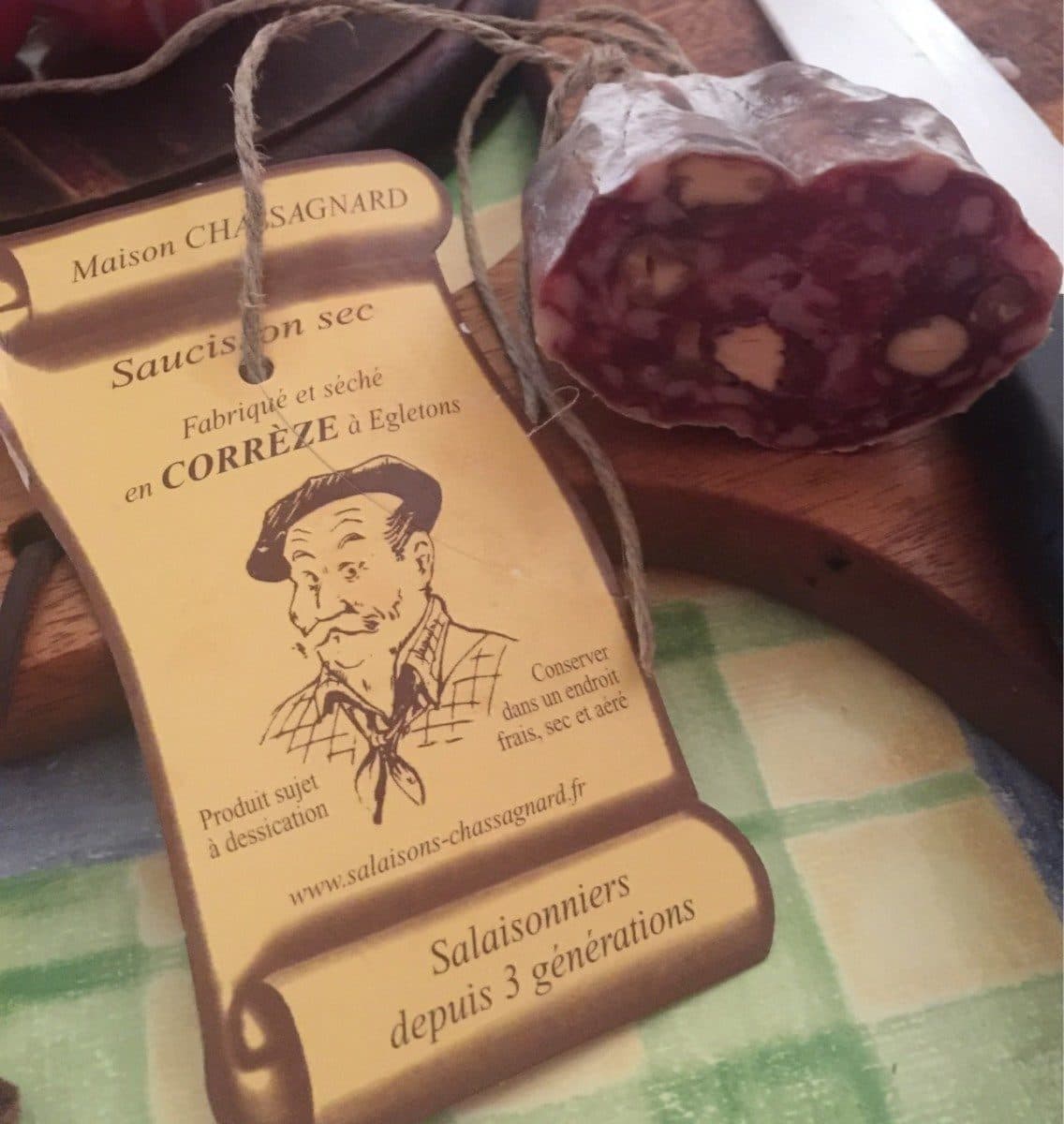 Open Food Facts Saucisson sec aux noisettes packshot