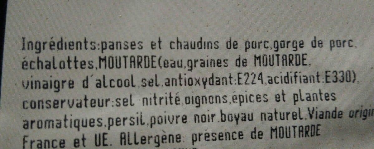 Open Food Facts Andouillettes packshot