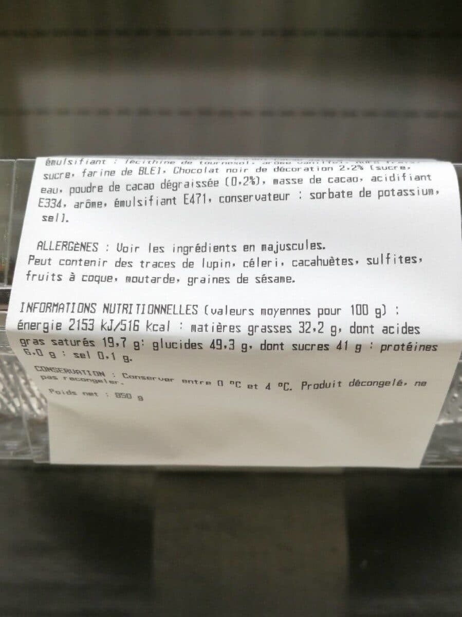 Open Food Facts Fondant au chocolat packshot