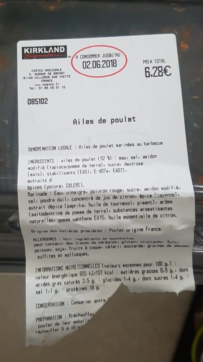 Kirkland Signature Aile de poulet packshot
