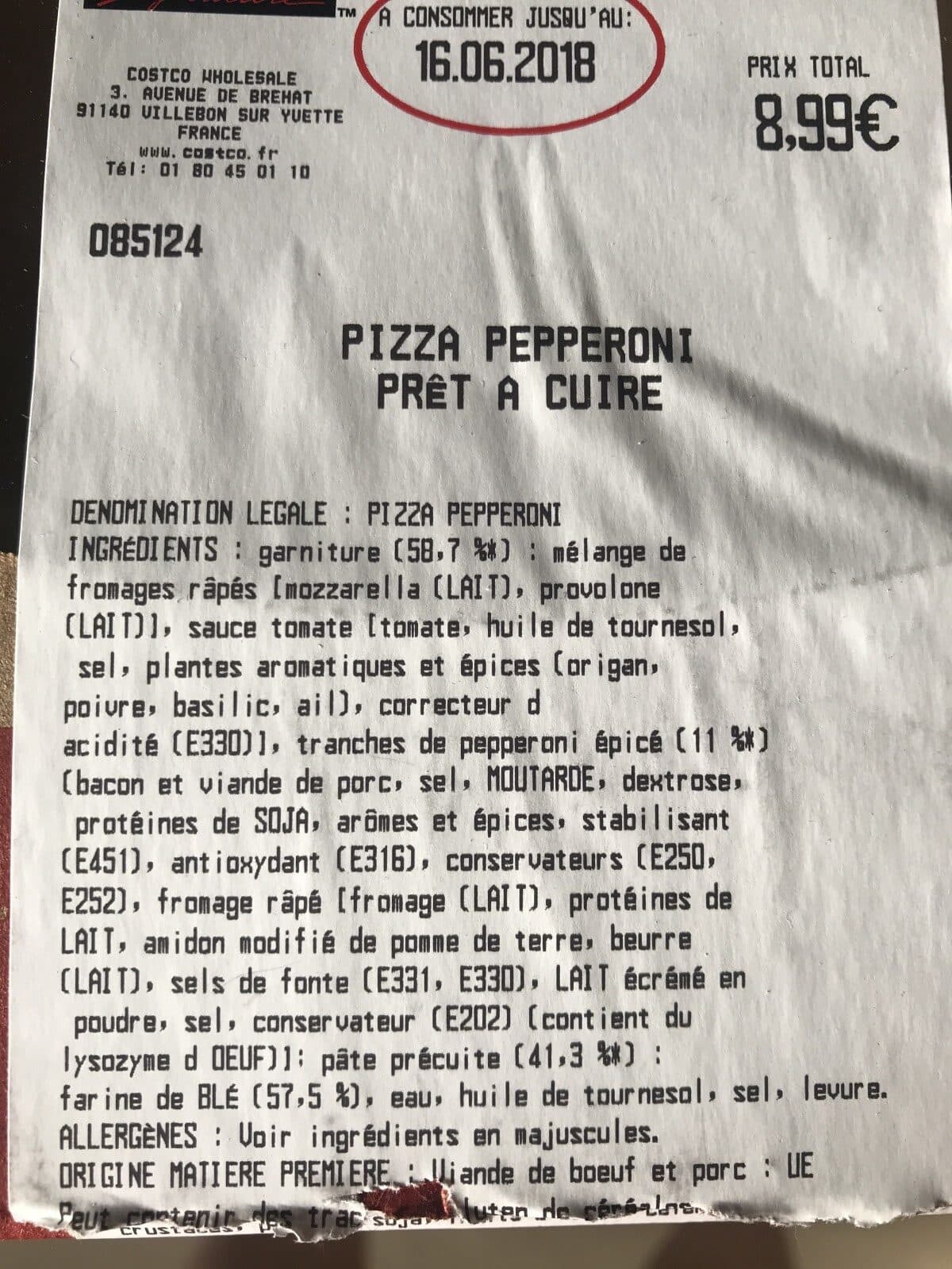 Open Food Facts Pizza Pepperoni prêt à cuire packshot