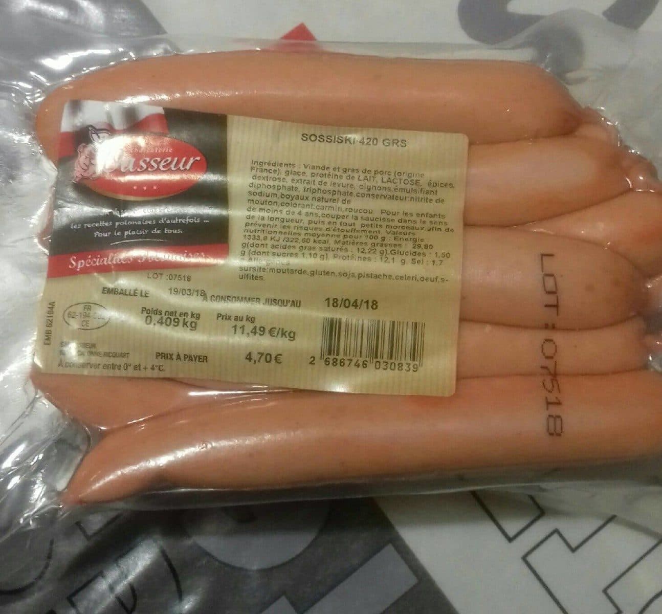 Open Food Facts Sossiski packshot