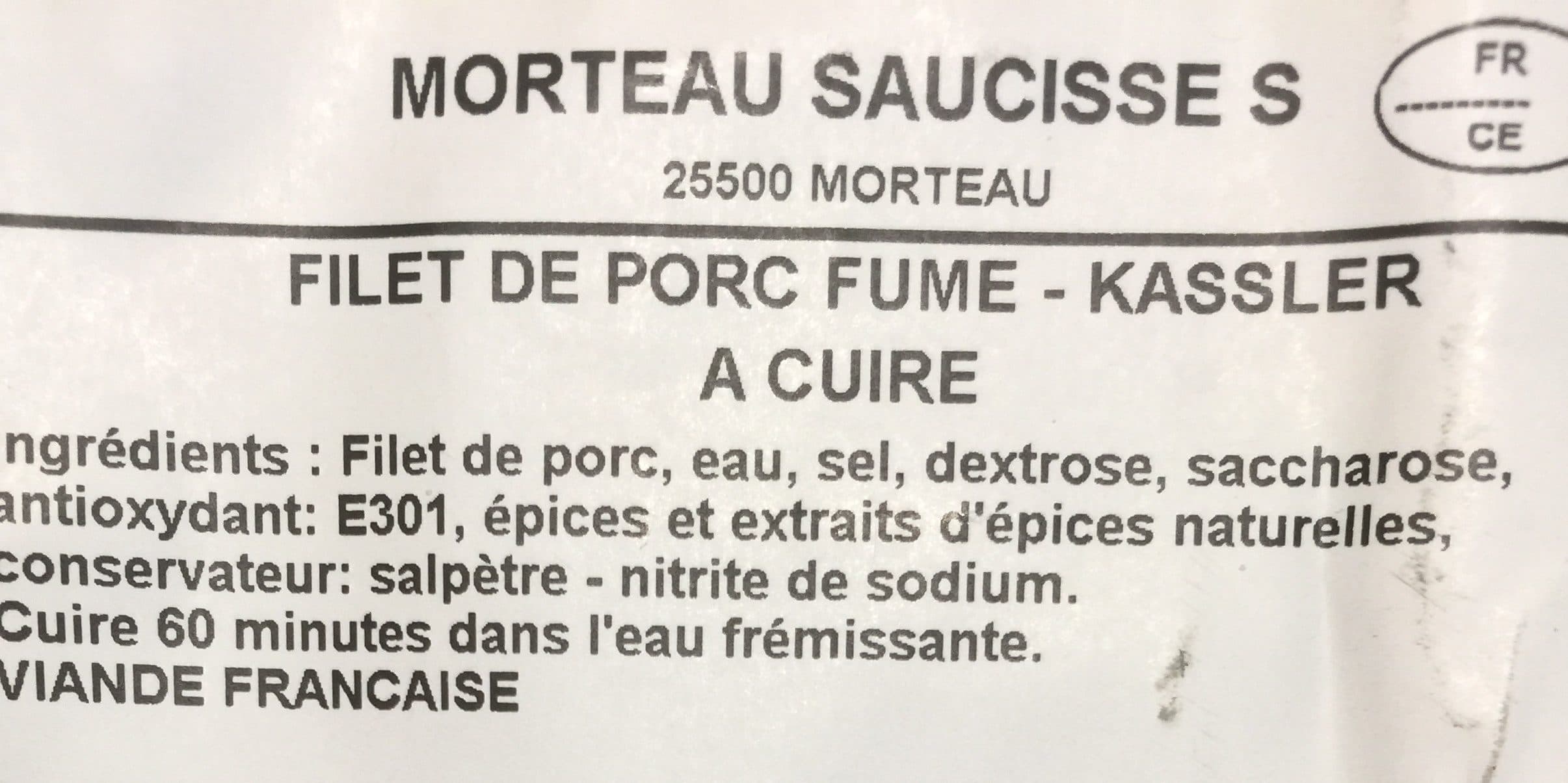 Morteau Saucisses Filet de porc fumé packshot