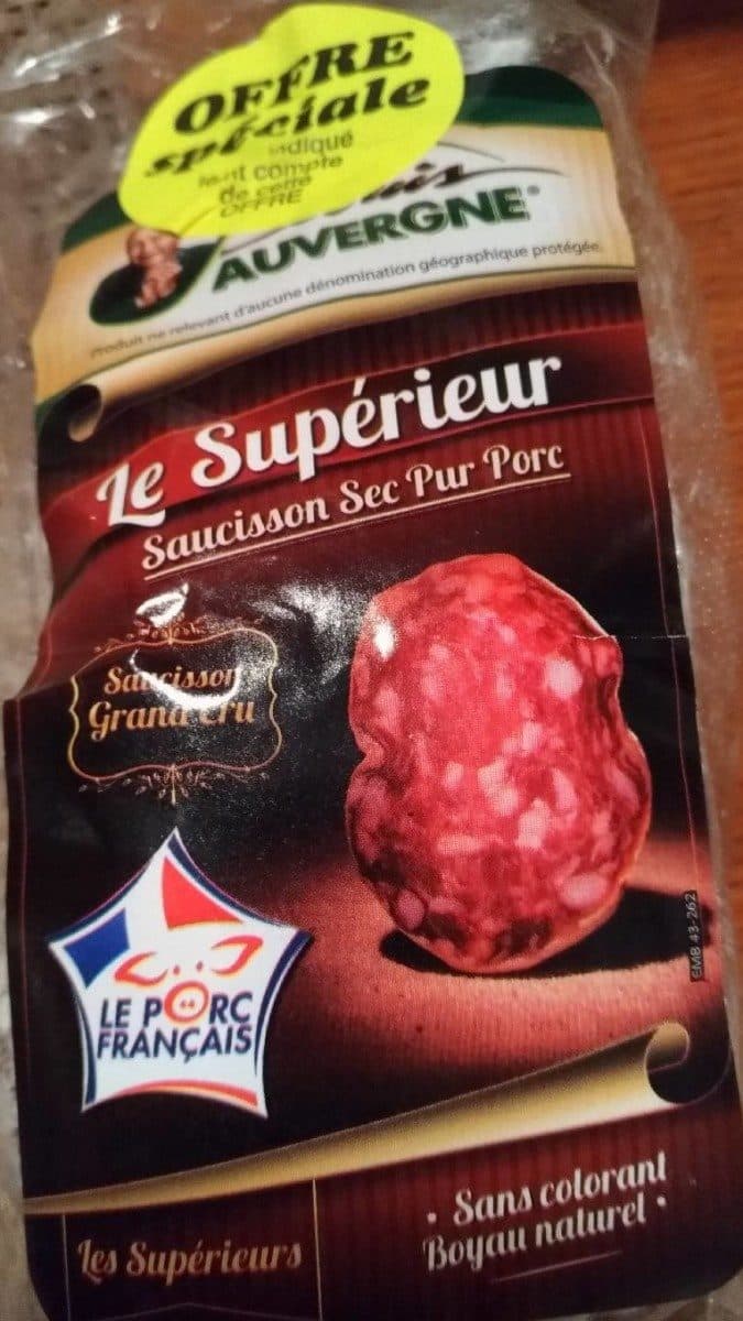 Open Food Facts Saucisson sec pur porc superieur packshot