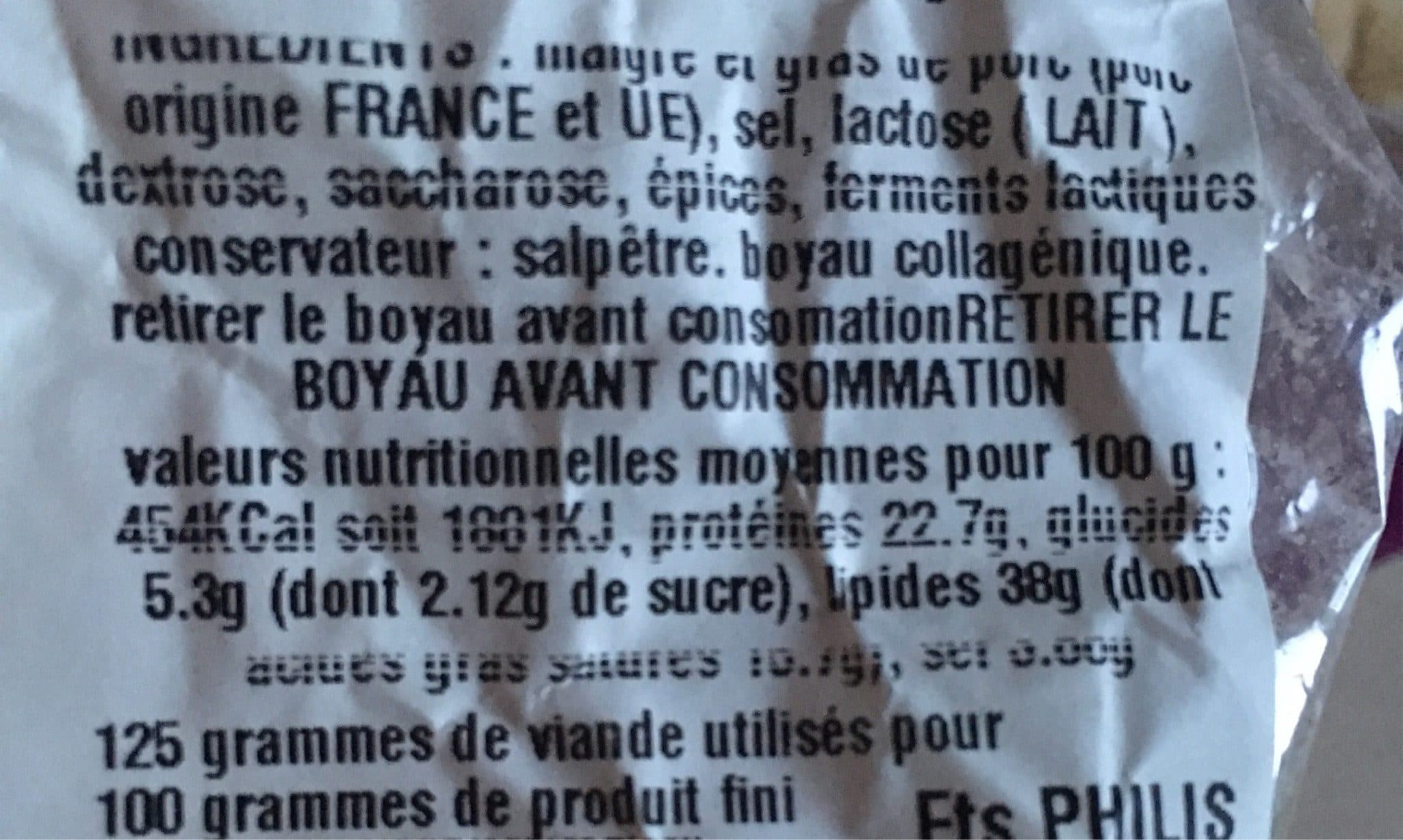 Grand Lou Saucisson pur porc packshot