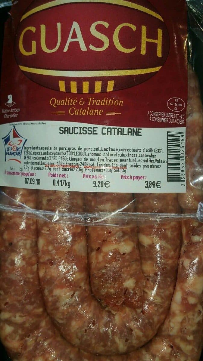 Open Food Facts Saucisse Catalane packshot