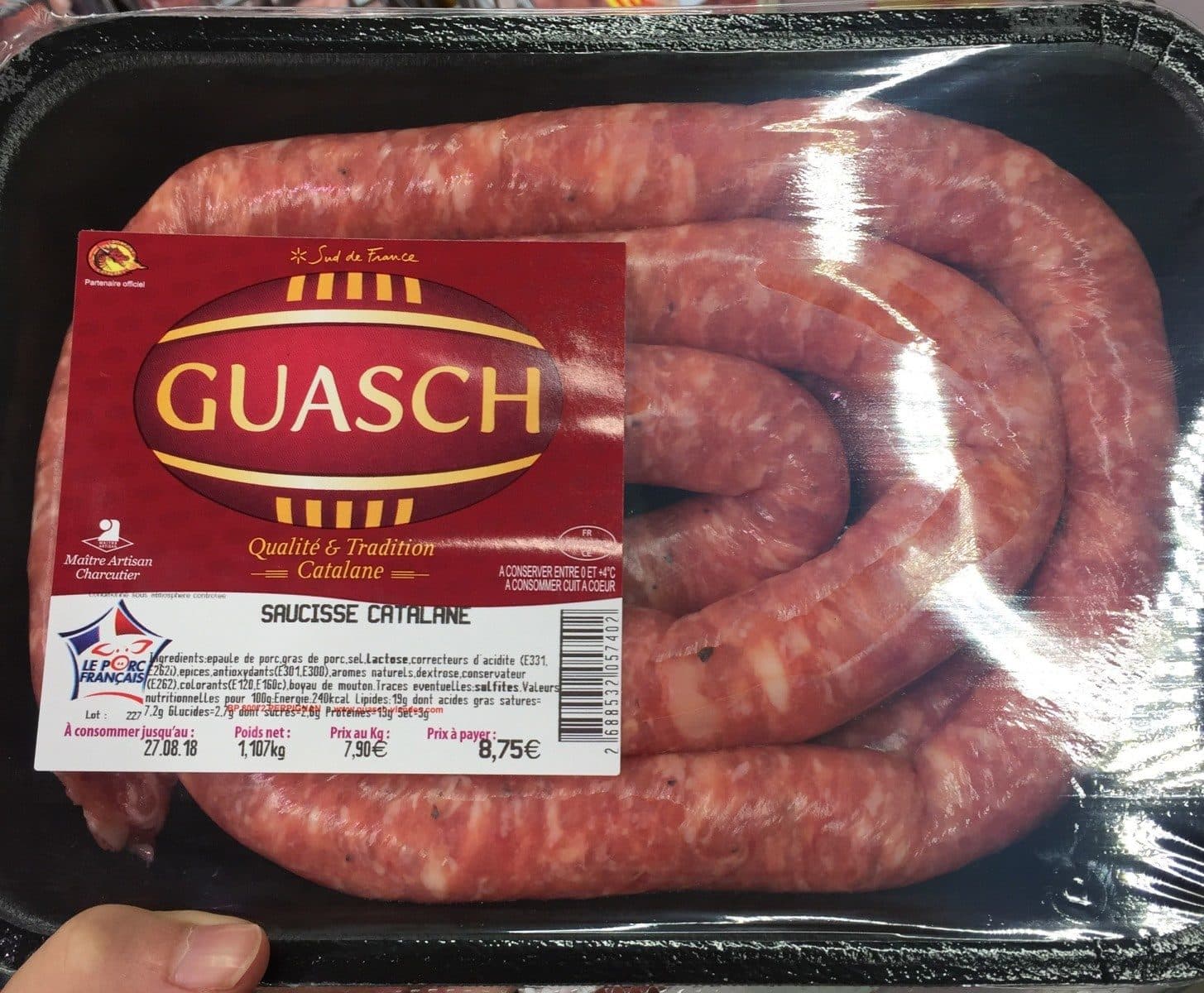 Open Food Facts Saucisse catalane packshot