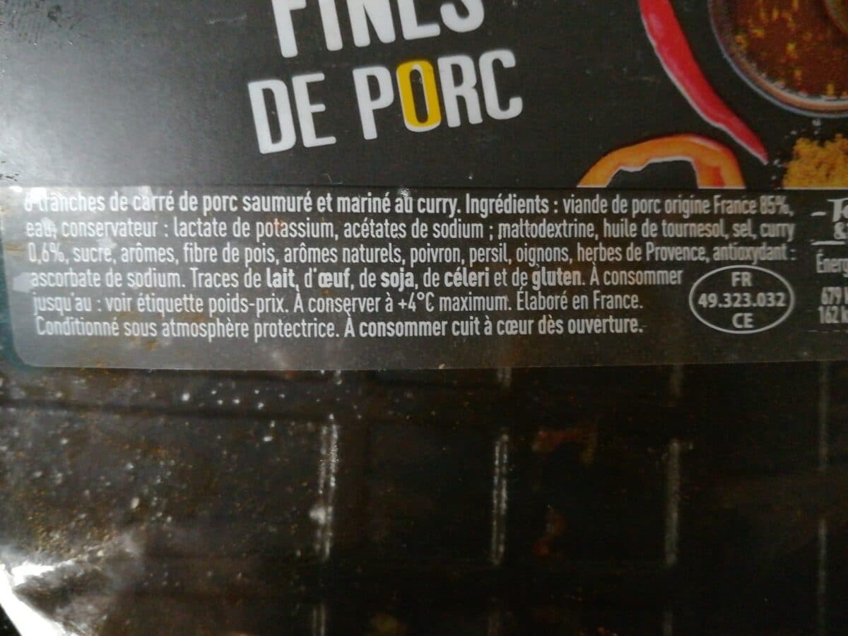 Open Food Facts Tranche fine de porc packshot