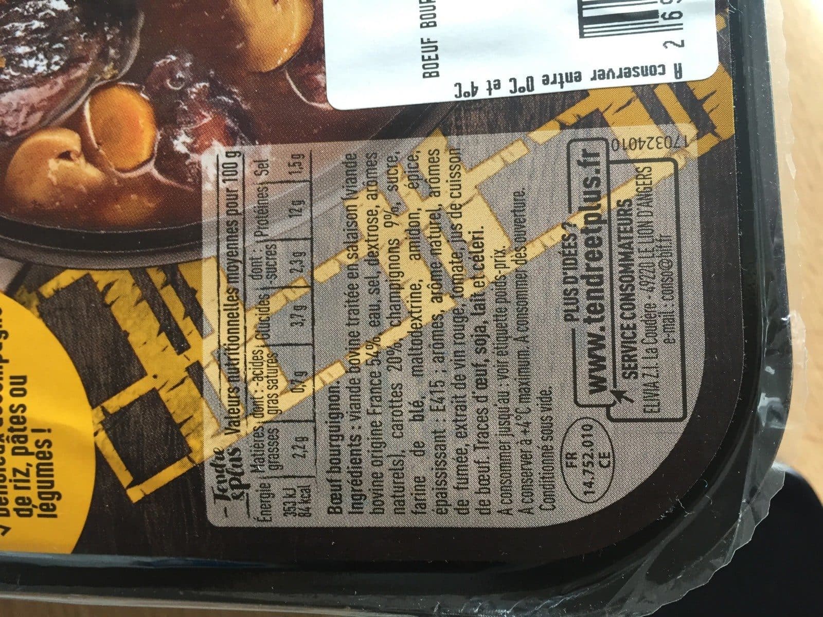 Tendre & Plus Boeuf Bourguignon packshot