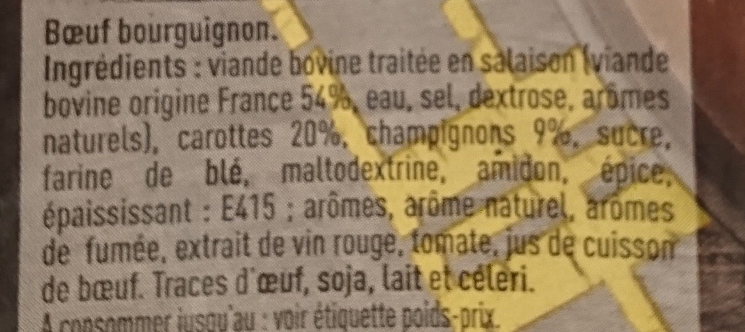 Open Food Facts Bœuf bourguignon packshot