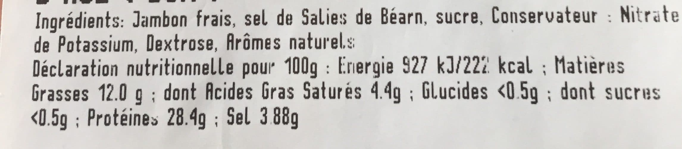 Michel Dupuy Jambon de bayonne packshot