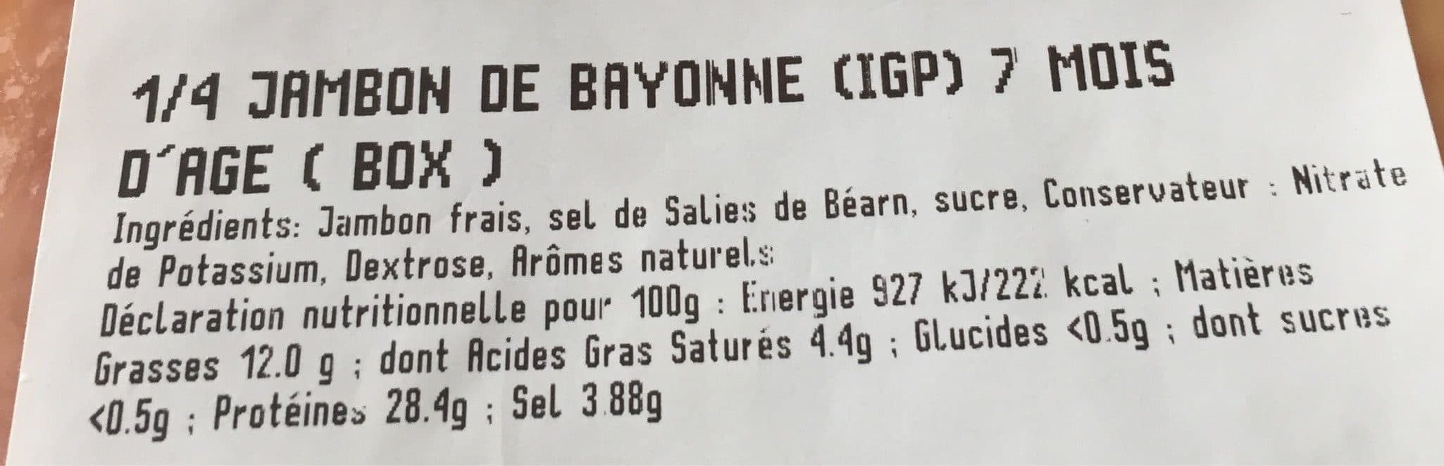 Michel Dupuy Jambon de bayonne packshot