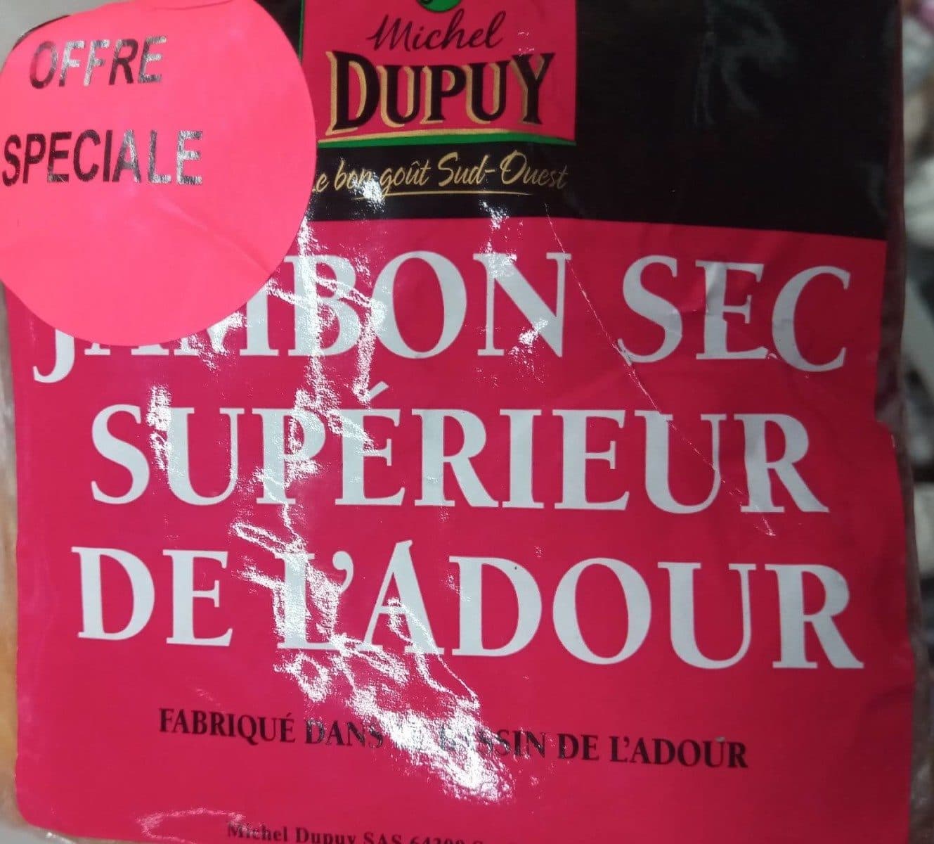Open Food Facts Jambon supérieur de l'Adour packshot