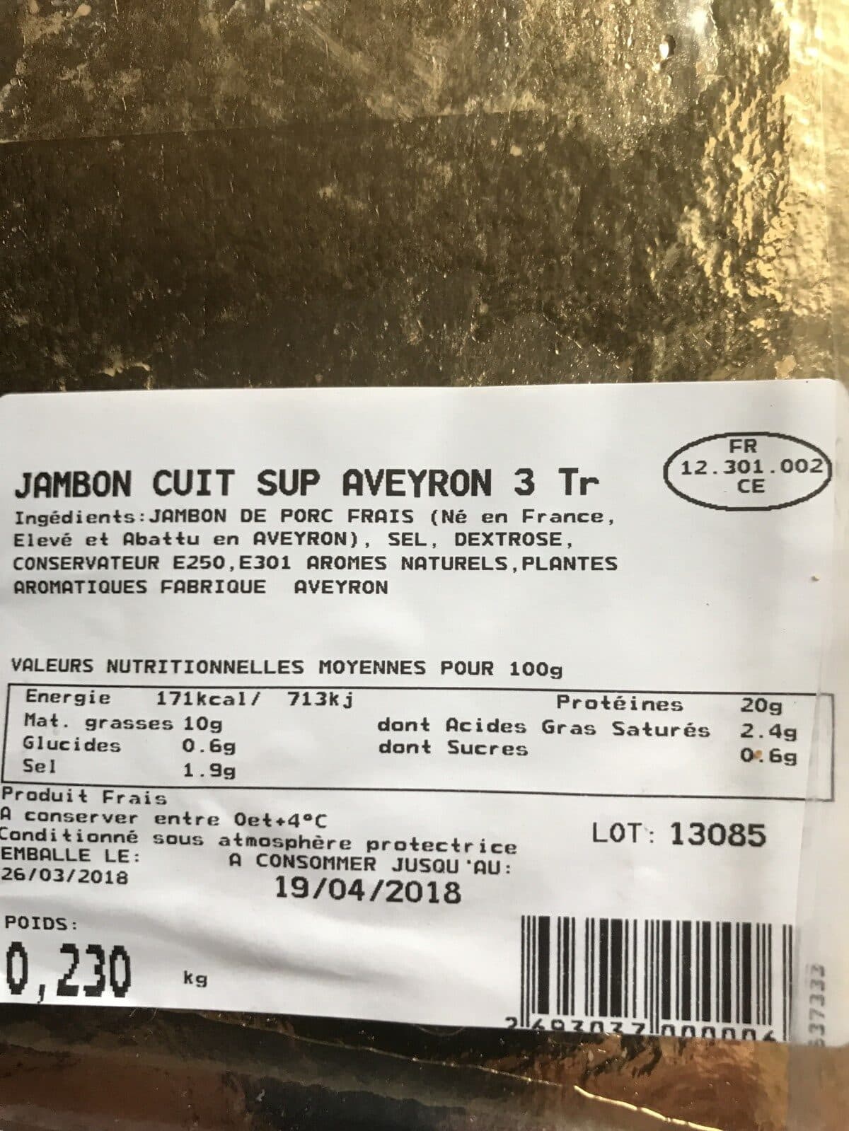 Porc de l'Aveyron Porc de l'aveyron packshot