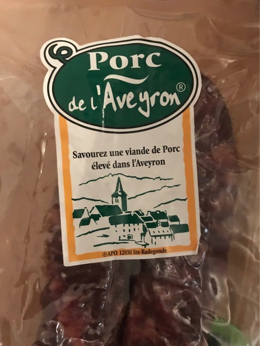 Open Food Facts Saucisse seche porc aveyron packshot