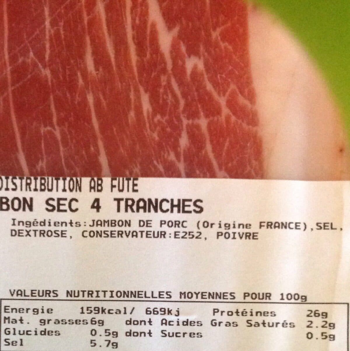 Open Food Facts Jambon sec 4 tranches packshot