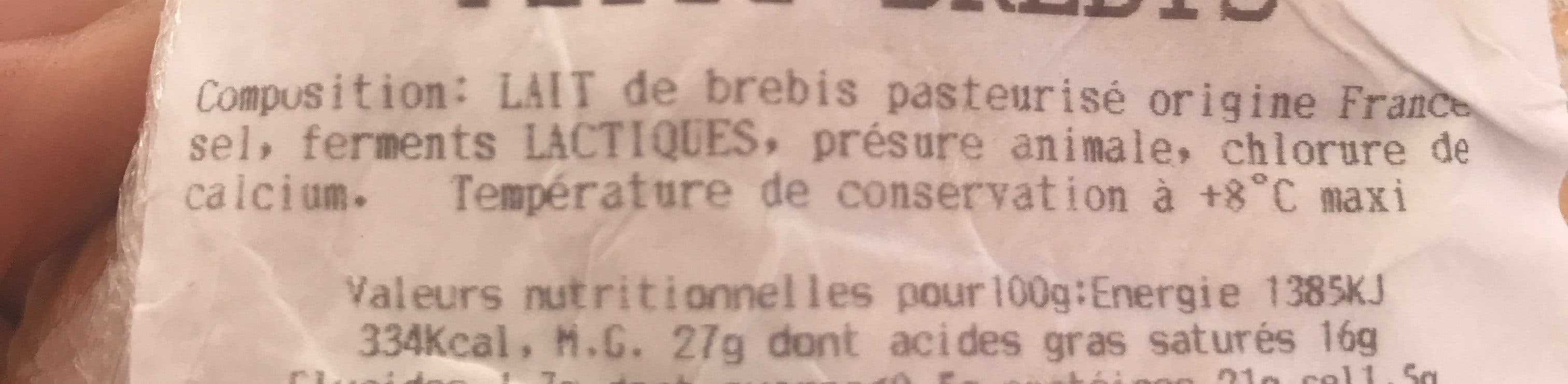 Open Food Facts Fromage artisanale de brebis packshot