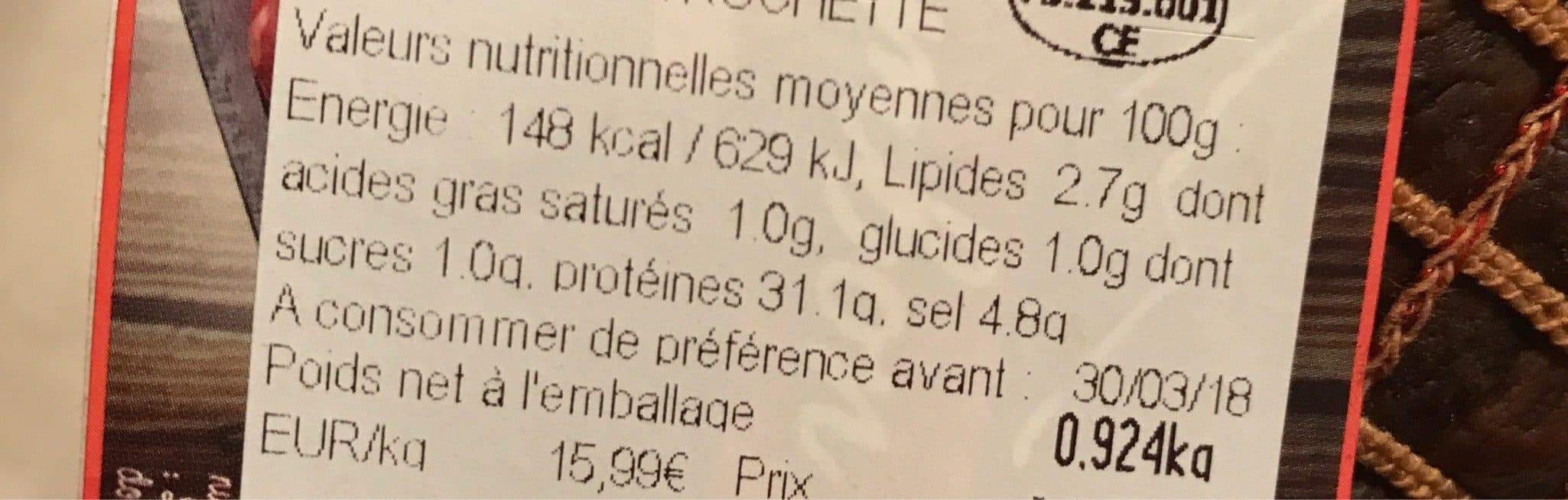 Henri Raffin Noix de jambon fumée packshot