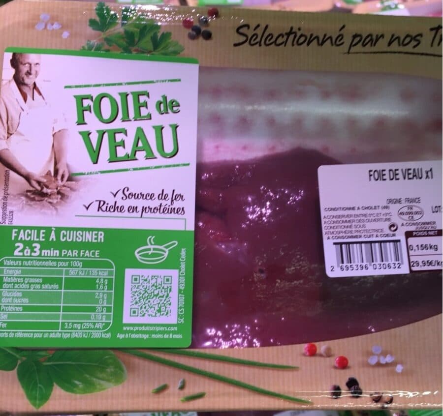 Open Food Facts Foie de veau packshot
