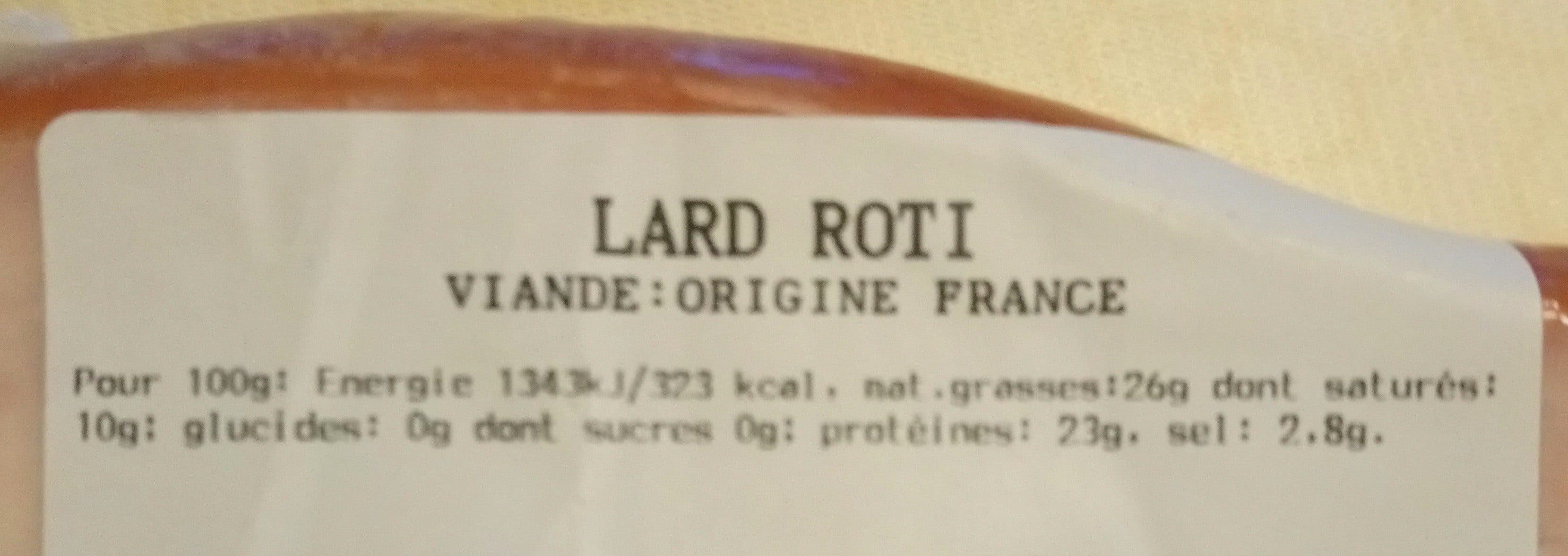 Open Food Facts Lard rôti packshot