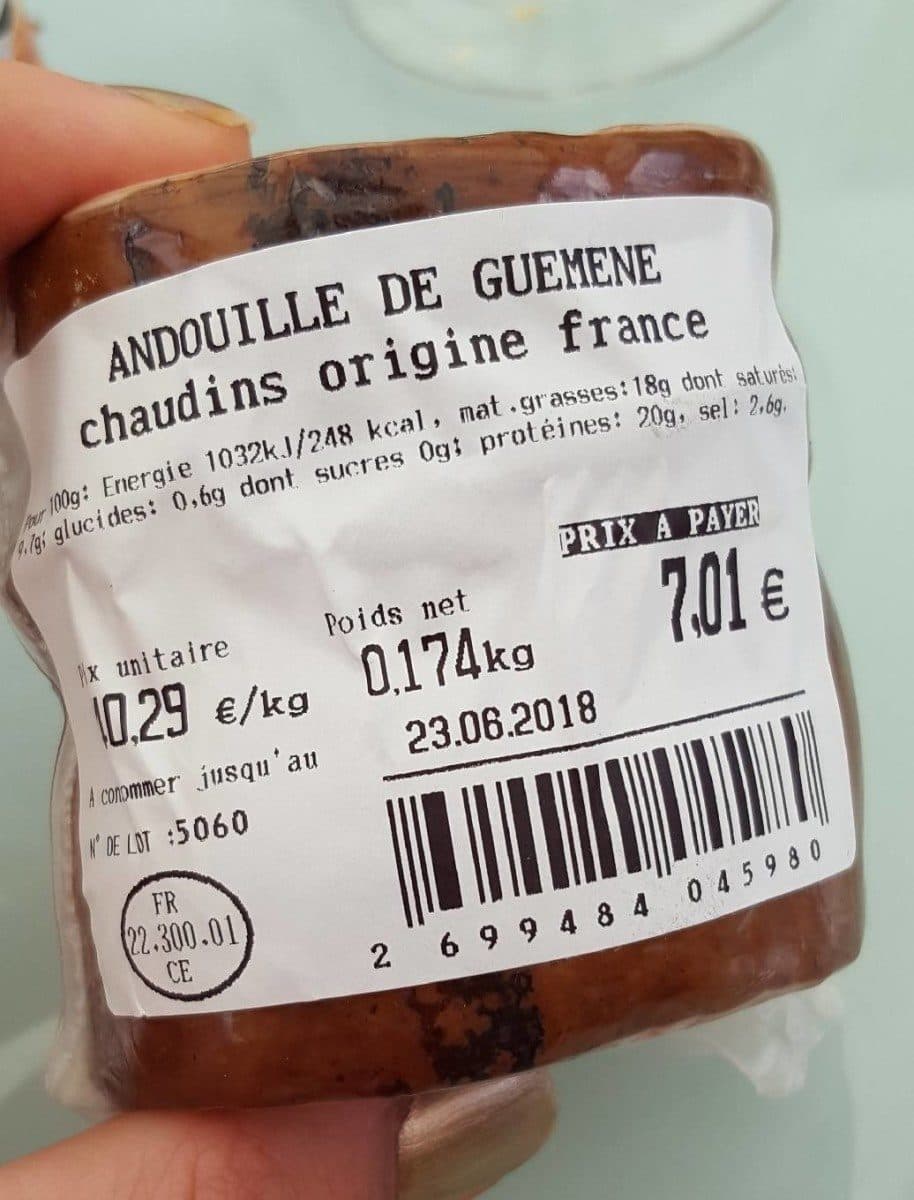 Open Food Facts Andouillette de guemene packshot