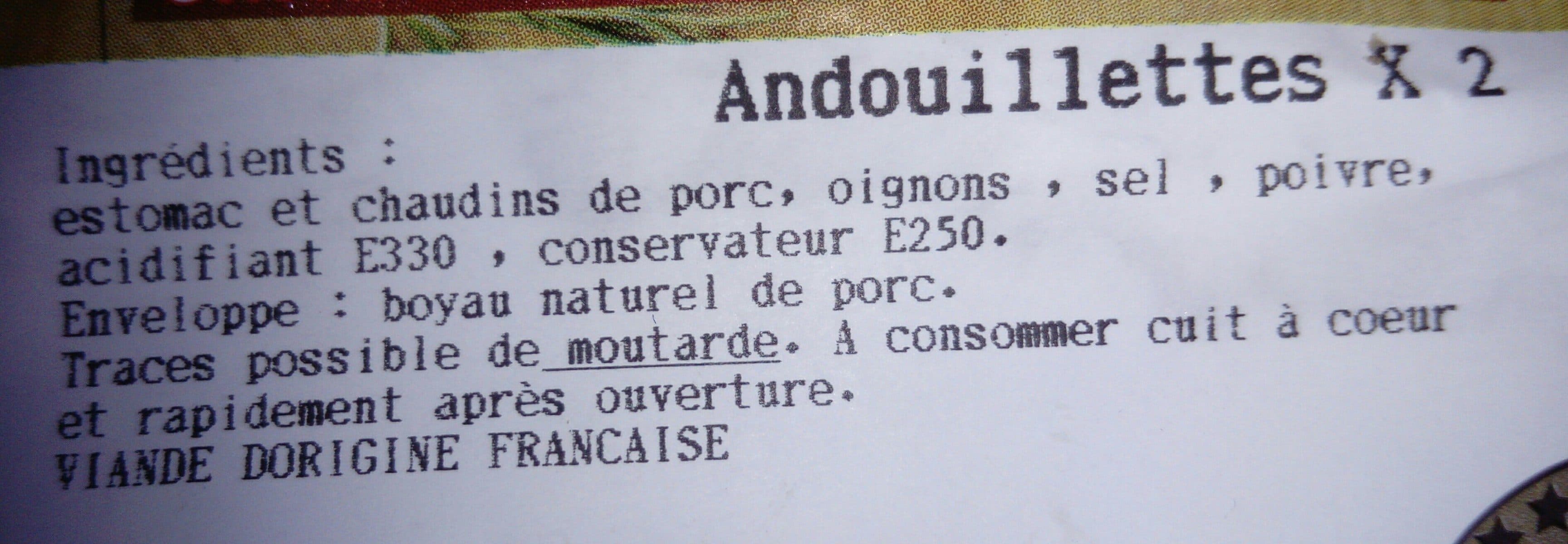 Open Food Facts Andouillettes packshot