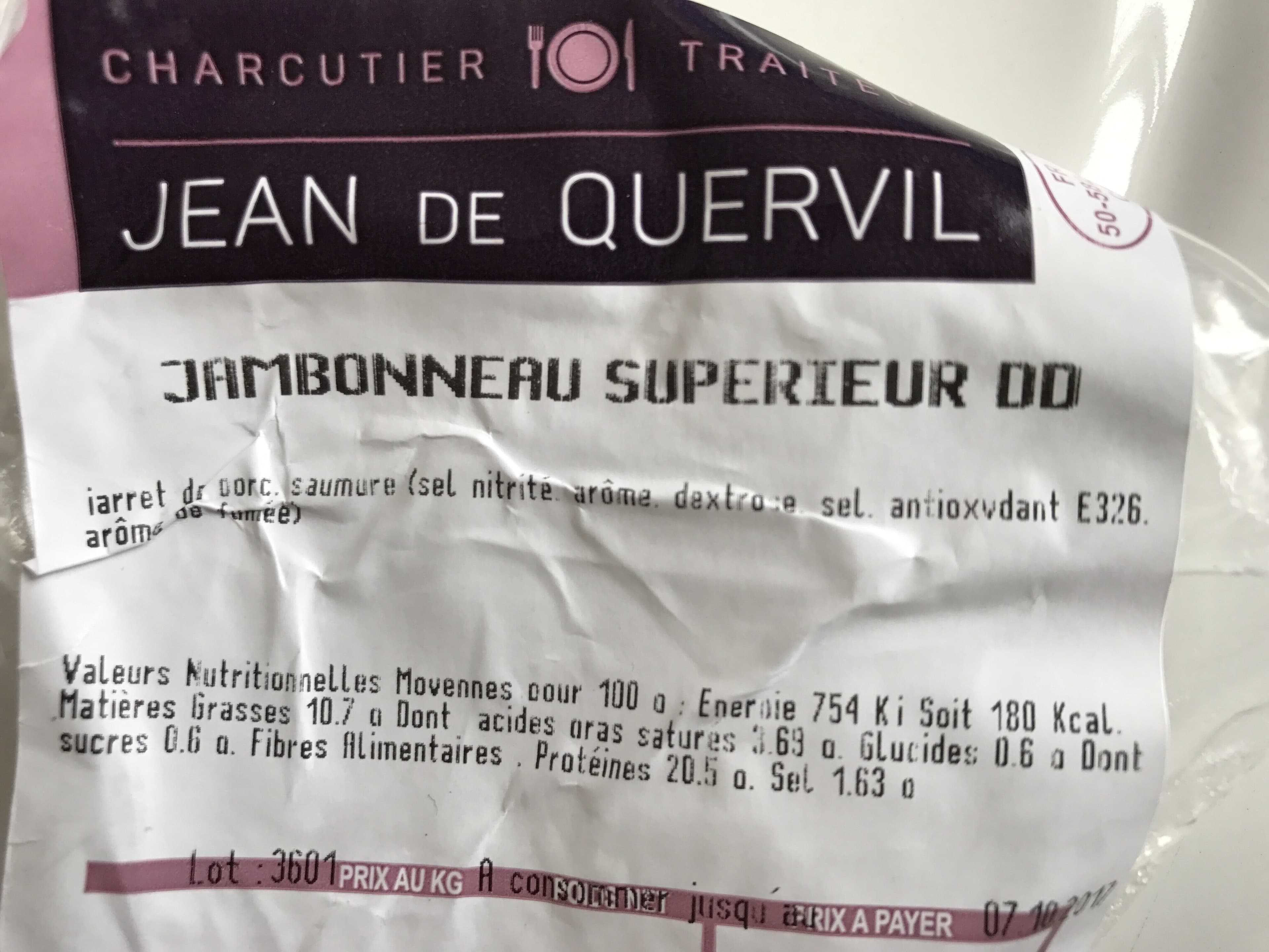 Jean de Quervil Jambonneau Superieur packshot