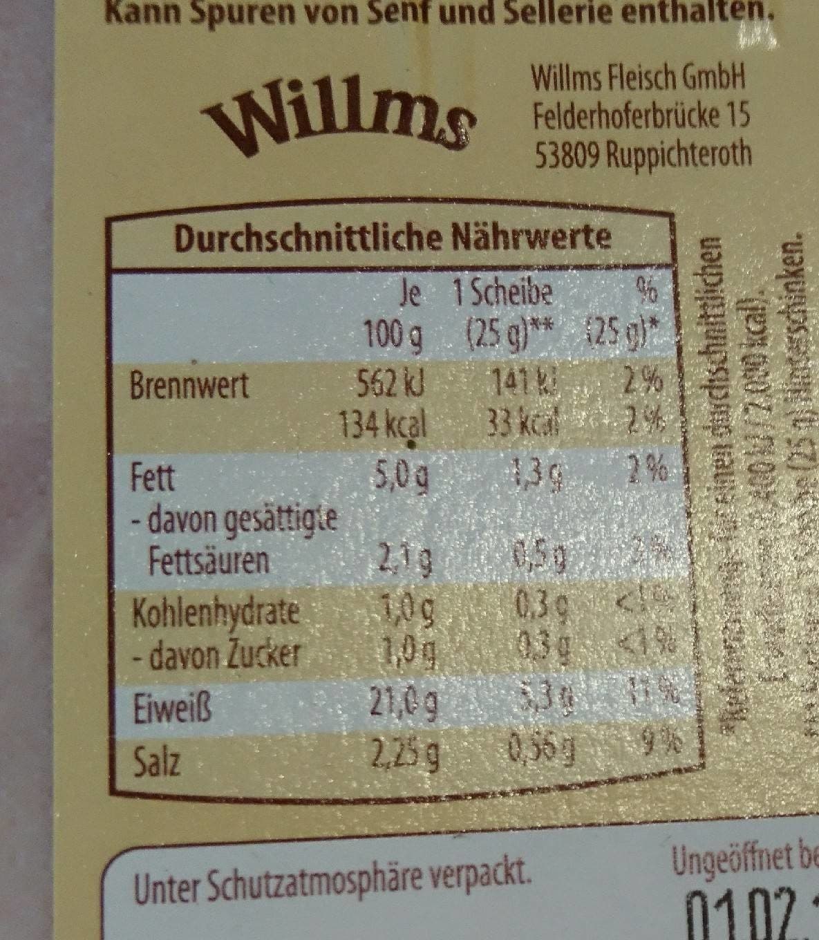 Willms Jambon packshot