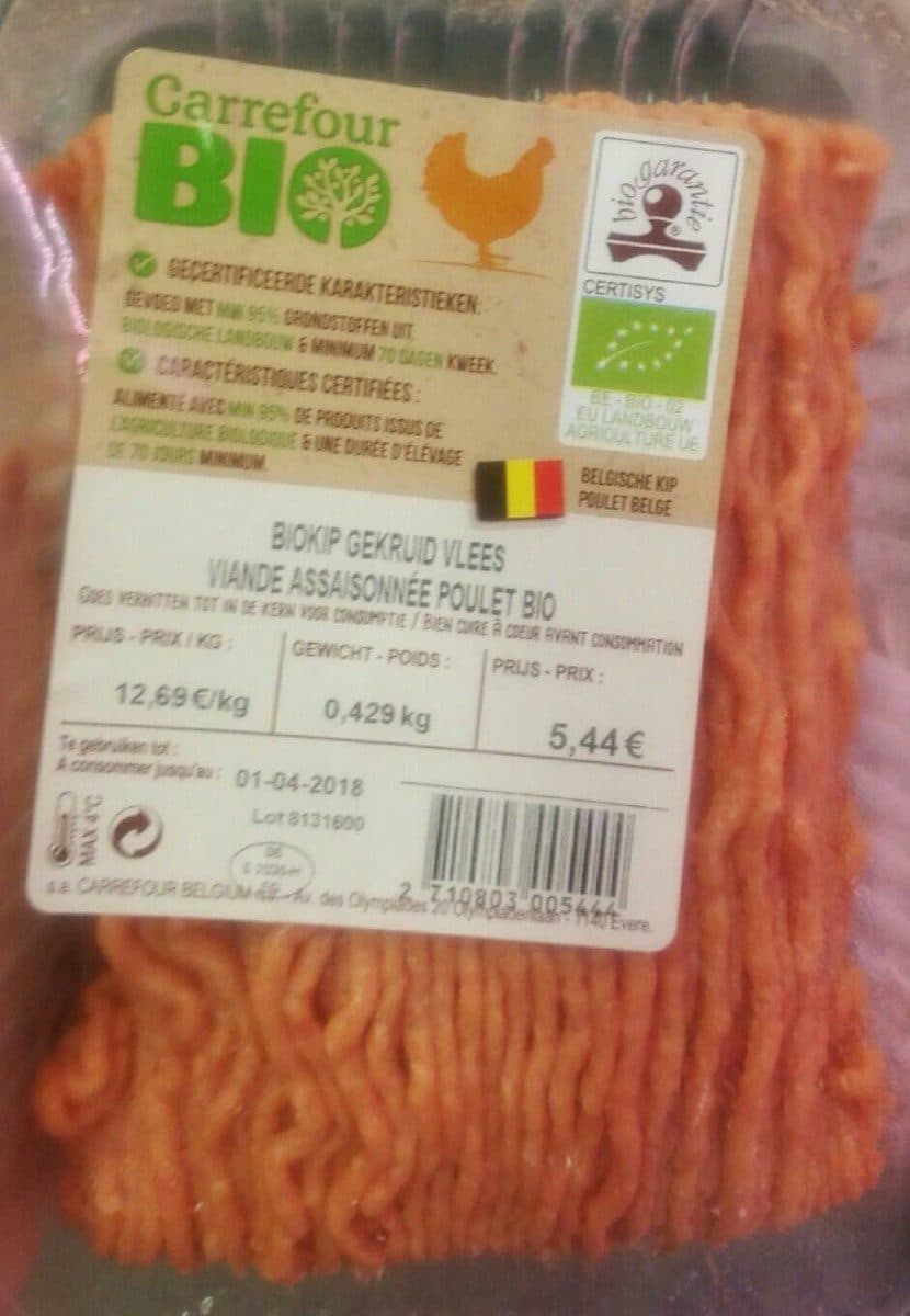 Open Food Facts Viande assaisonnée poulet bio packshot