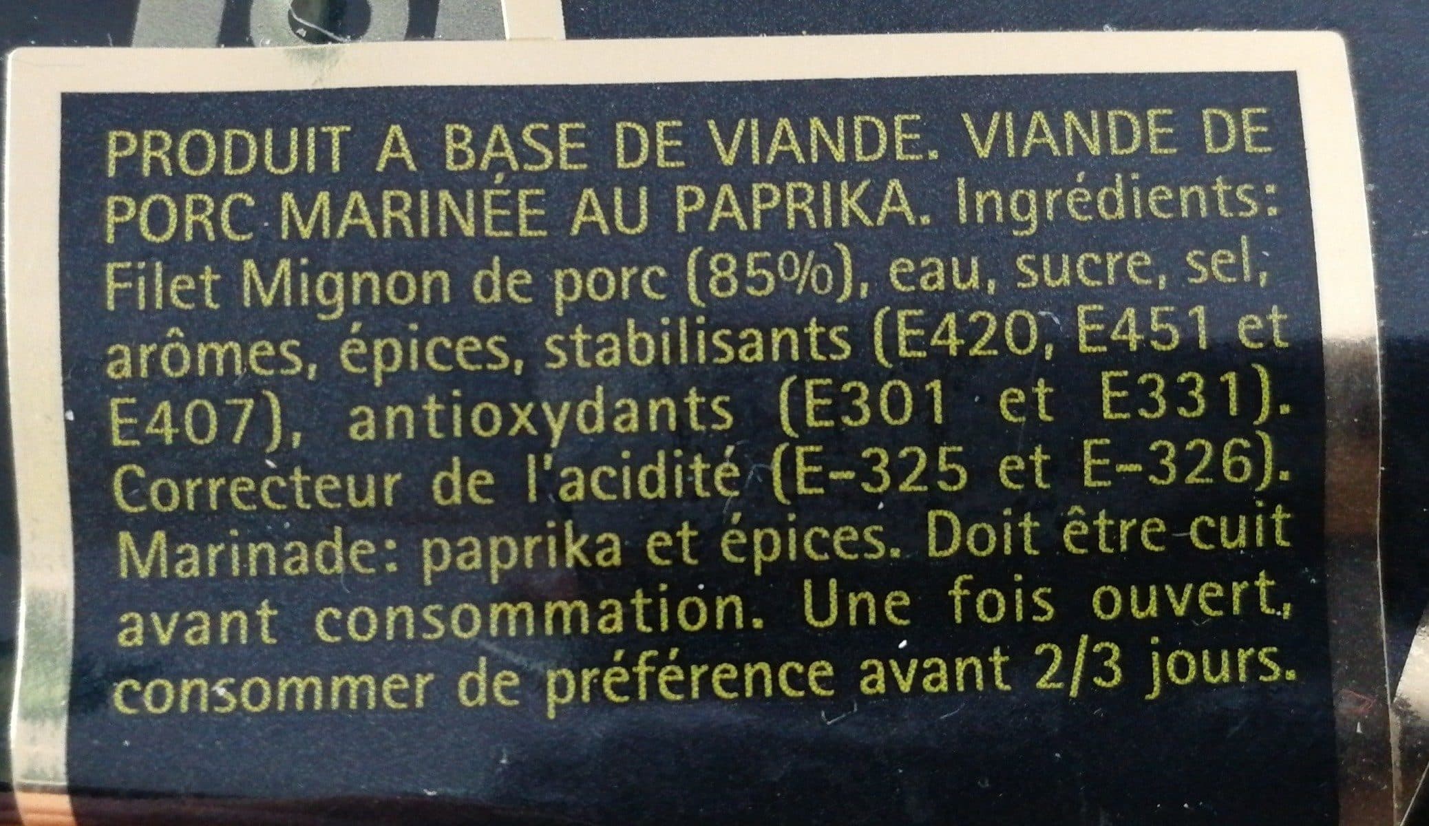 Open Food Facts Filet mignon de porc - mariné barbecue packshot