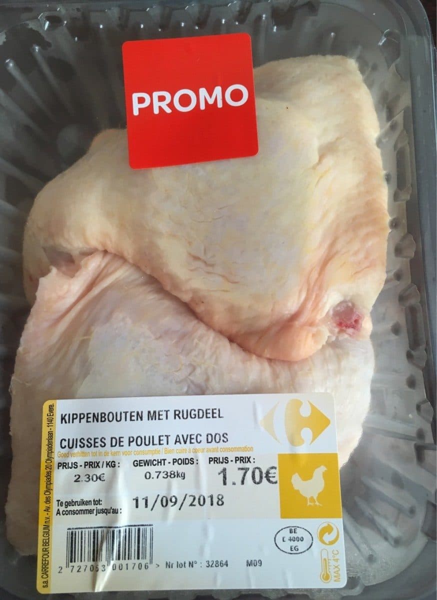 Open Food Facts Cuisses de poulet avec dos packshot