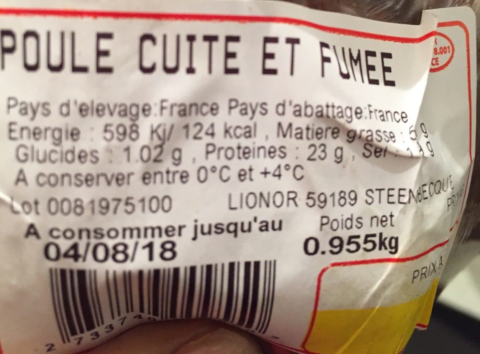 Open Food Facts Poulet Fumee packshot