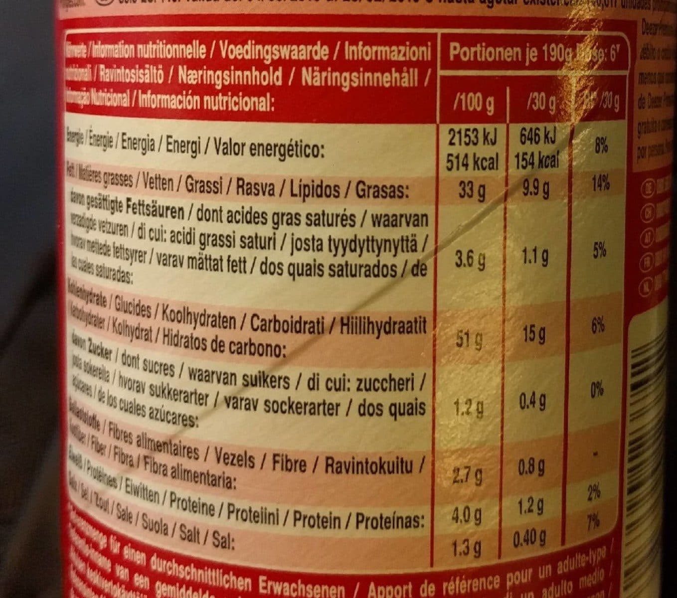 Open Food Facts Pringles original packshot