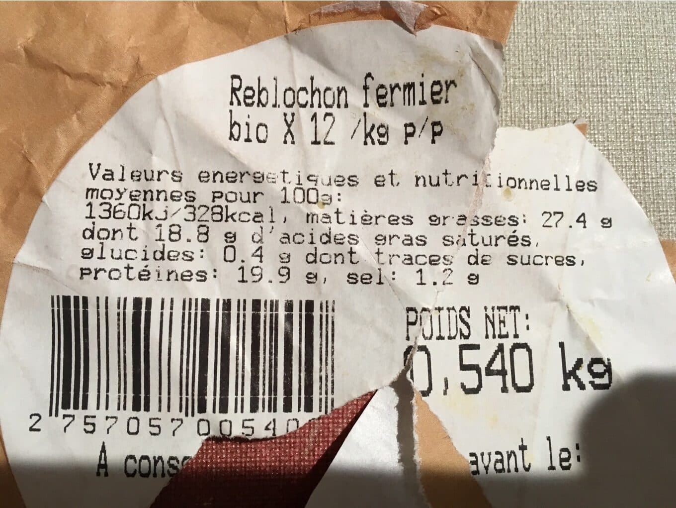 BIOGAM Reblochon de Savoie packshot