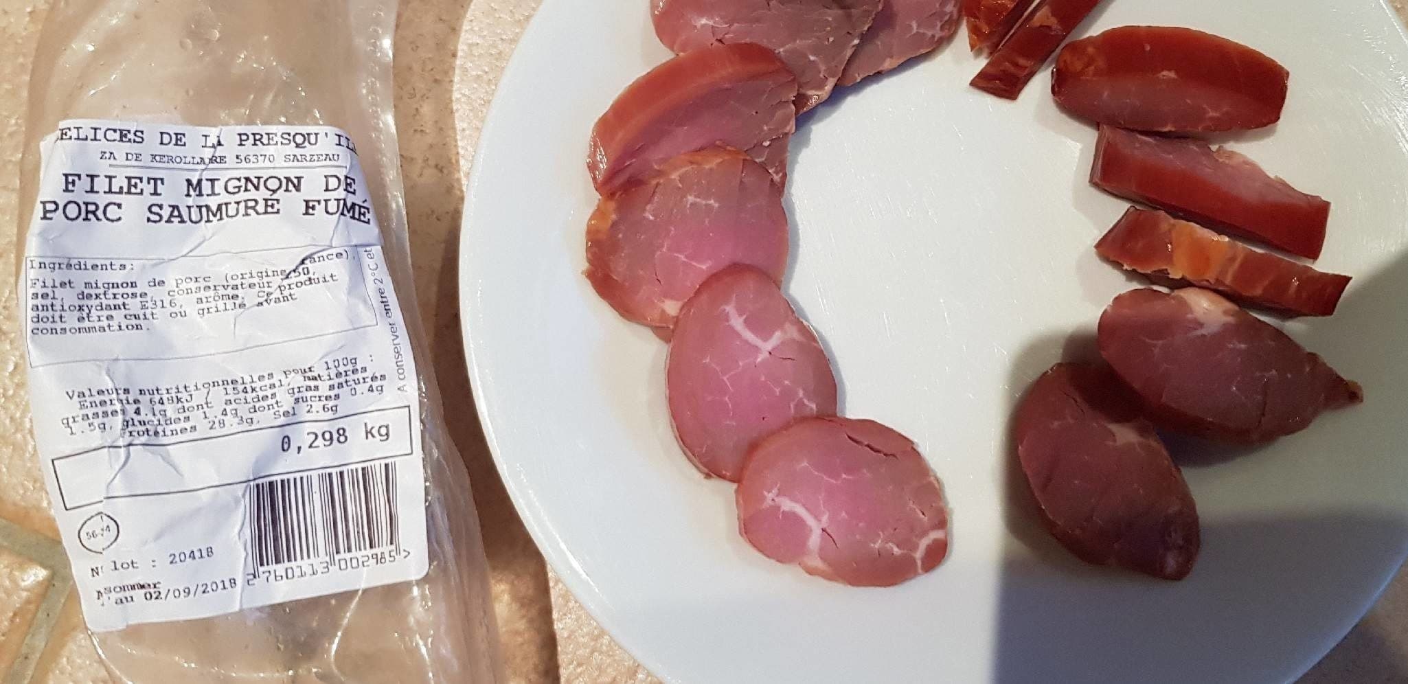 Open Food Facts Filet mignon de porc saumuré fumé packshot