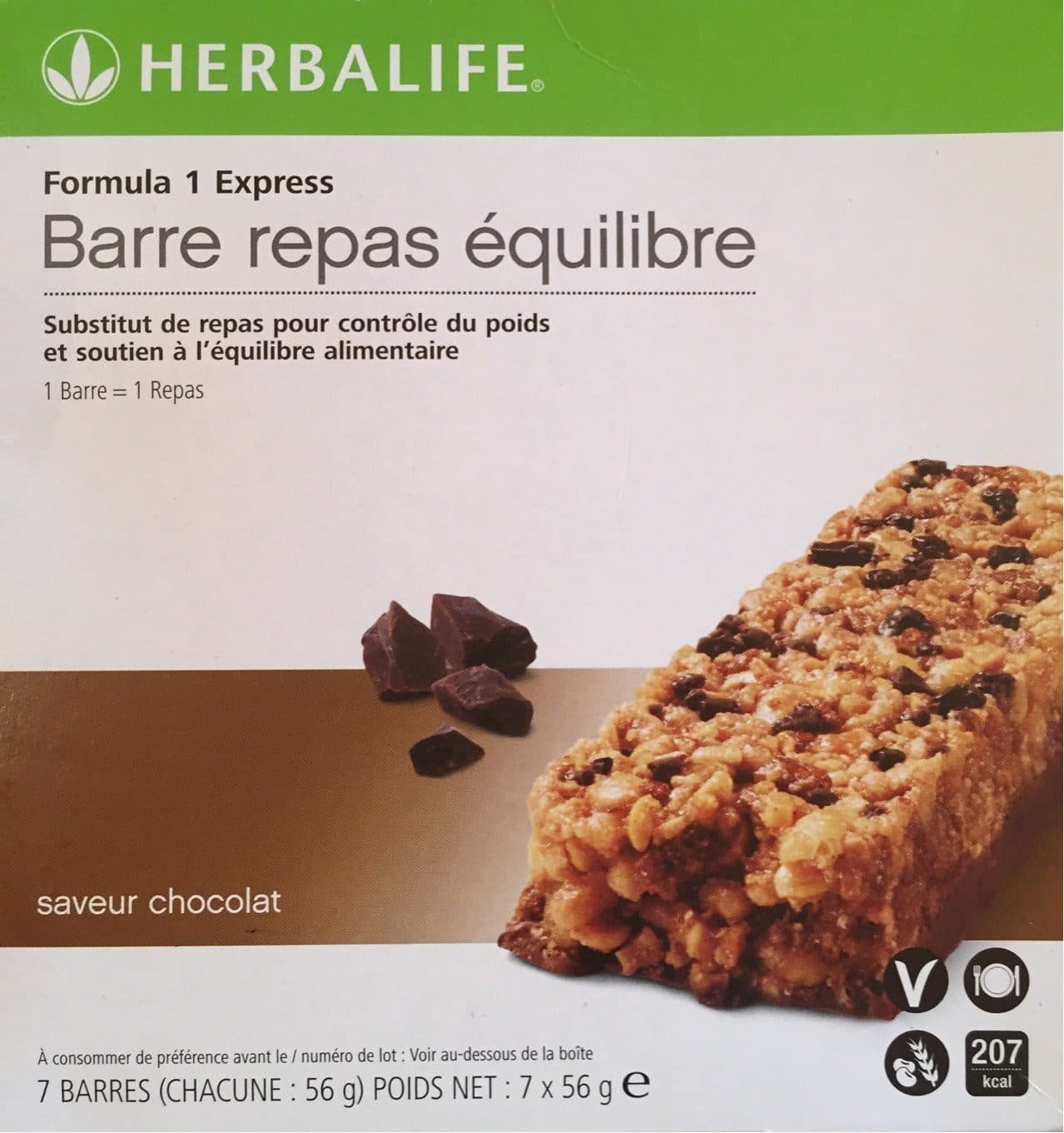 Herbalife BARRETTA SOSTITUTIVO DEL PASTO GR 56 CIOCCOLATO packshot