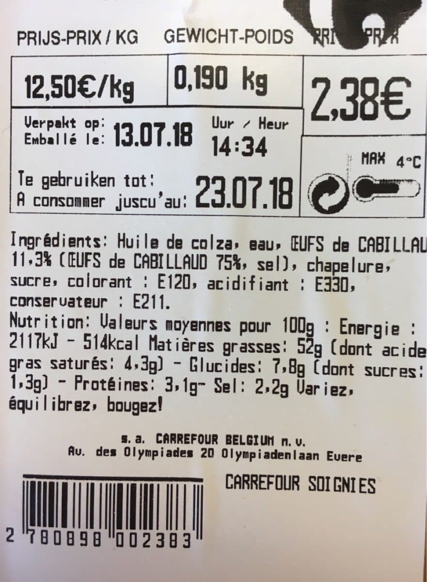 Open Food Facts Tarama packshot